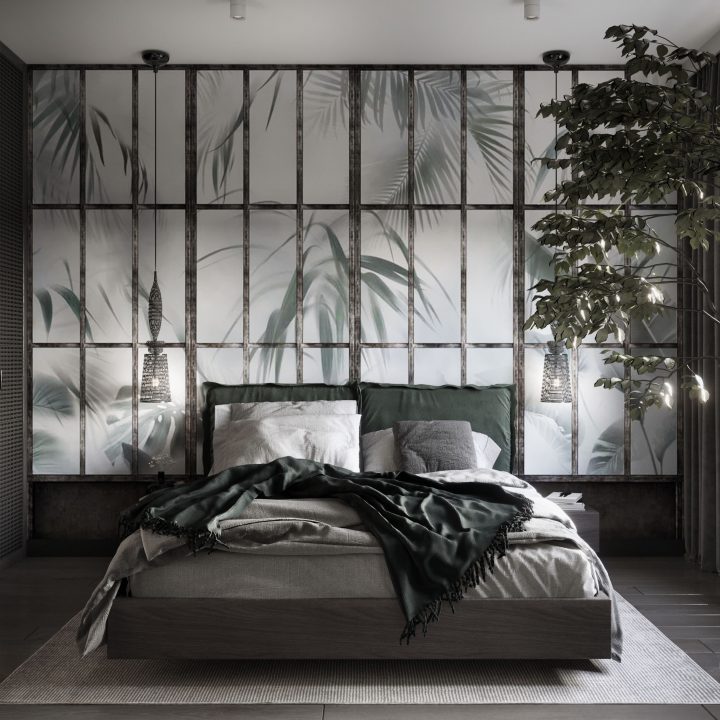 Sypialnia w mieszkaniu na warszawskiej Białołęce, osiedle Winnica, spokojna i ponadczasowa aranżacja