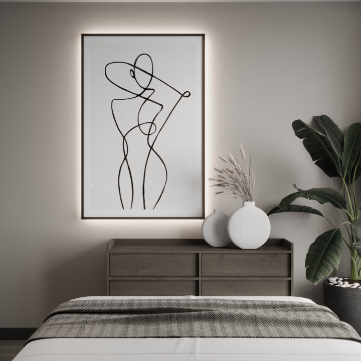 Sypialnia zaprojektowana jako neutralna i ponadczasowa przestrzeń prywatna