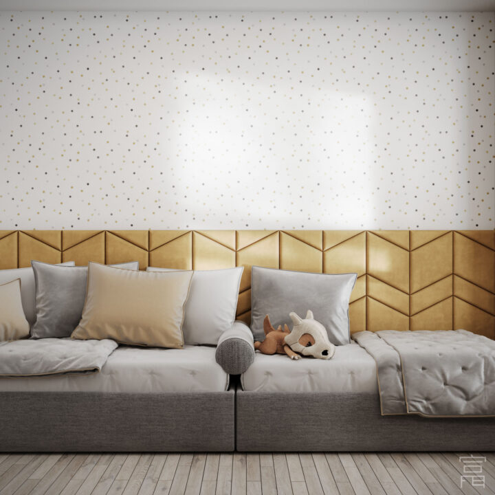 Minimalistyczny salon w jasnych barwach, spójna architektura wnętrza i miękkie proporcje