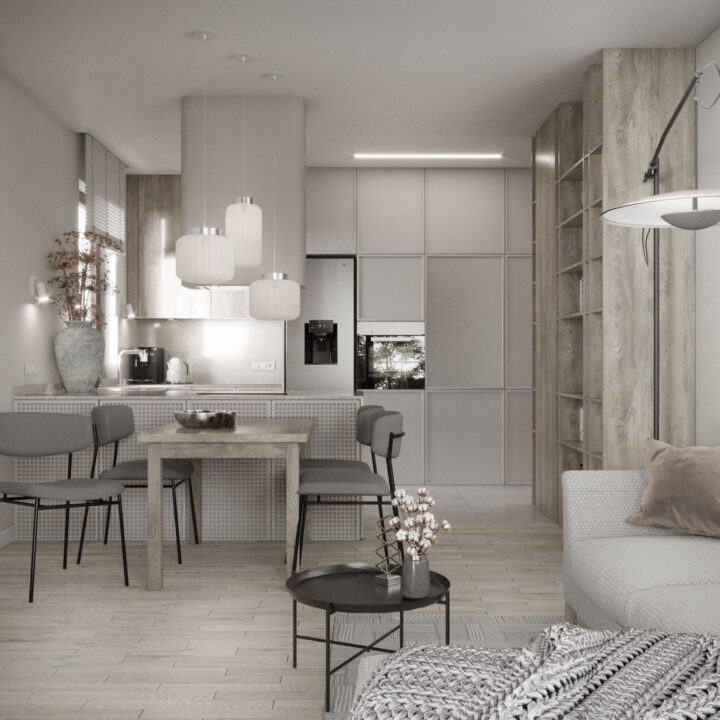 Łazienka z prysznicem walk-in, wielkoformatowe płytki i minimalistyczna armatura