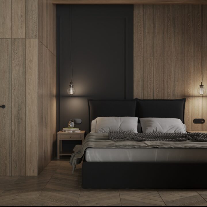 Sypialnia z miękkim oświetleniem – projekt wnętrza premium